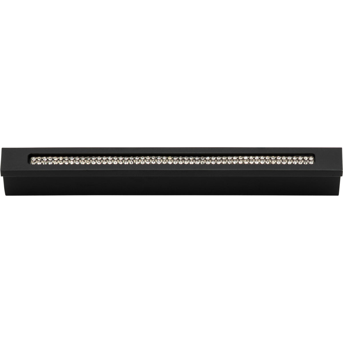 Atlas Crystal Bar Inset Thin Pull Matte Black / 3 3/4"