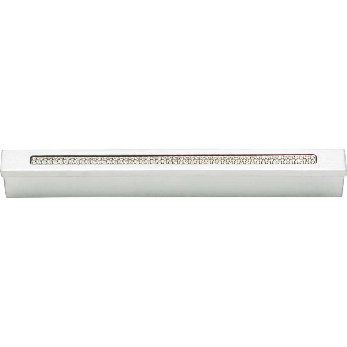 Atlas Crystal Bar Inset Thin Pull Matte Chrome / 3 3/4"