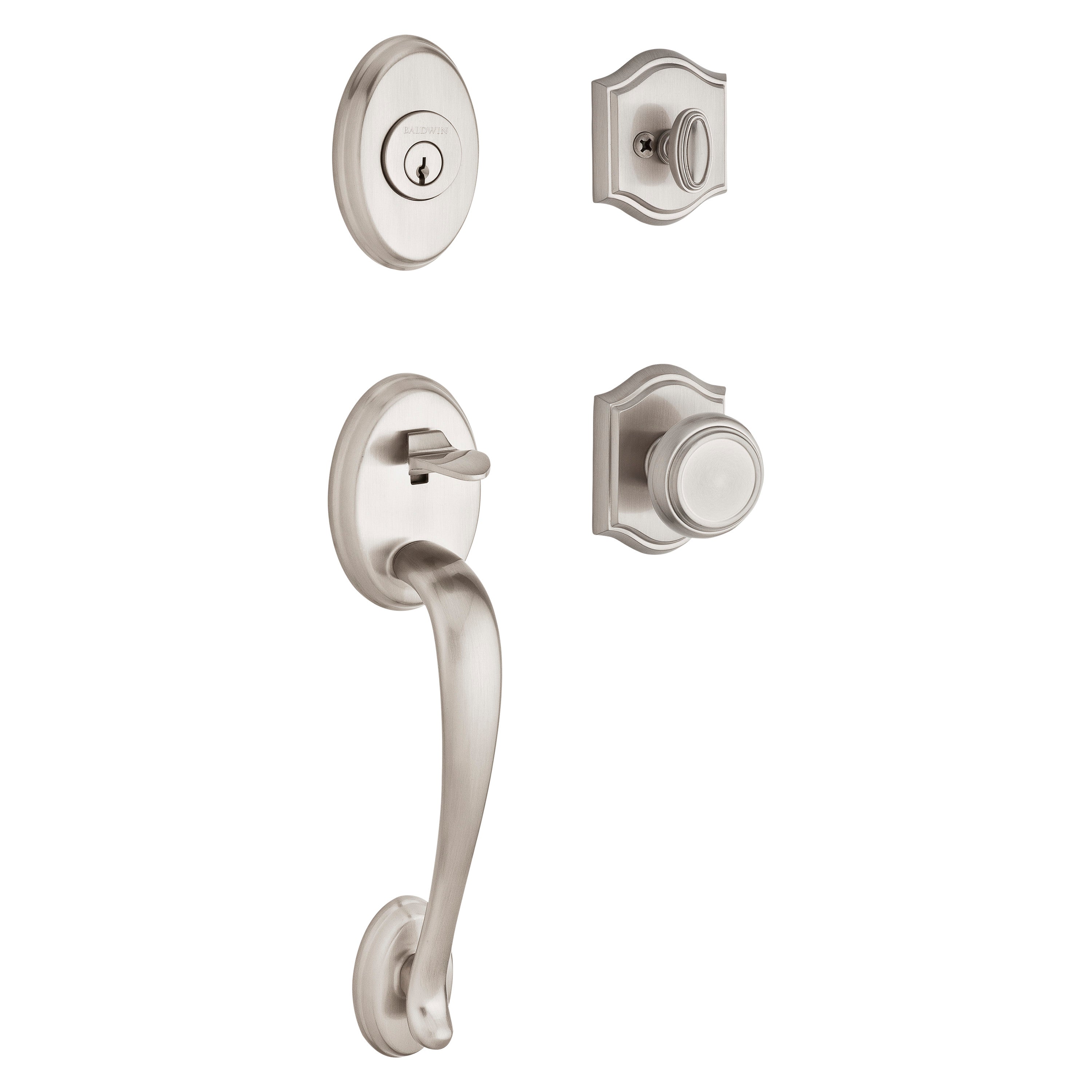 Baldwin Reserve Columbus Single Cylinder Handleset With Traditional Knob