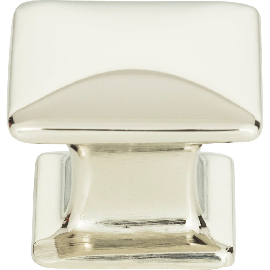 Alcott Square Knob by Atlas Polished Nickel