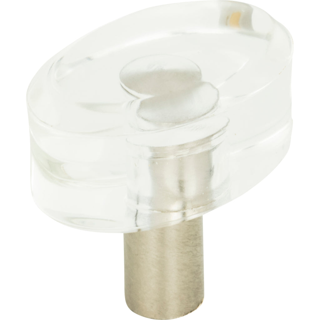 Optimism Oval Knob by Atlas Brushed Nickel