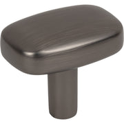 Jeffrey Alexander Loxley Rectangle Cabinet Knob Brushed Pewter / 1-1/2"