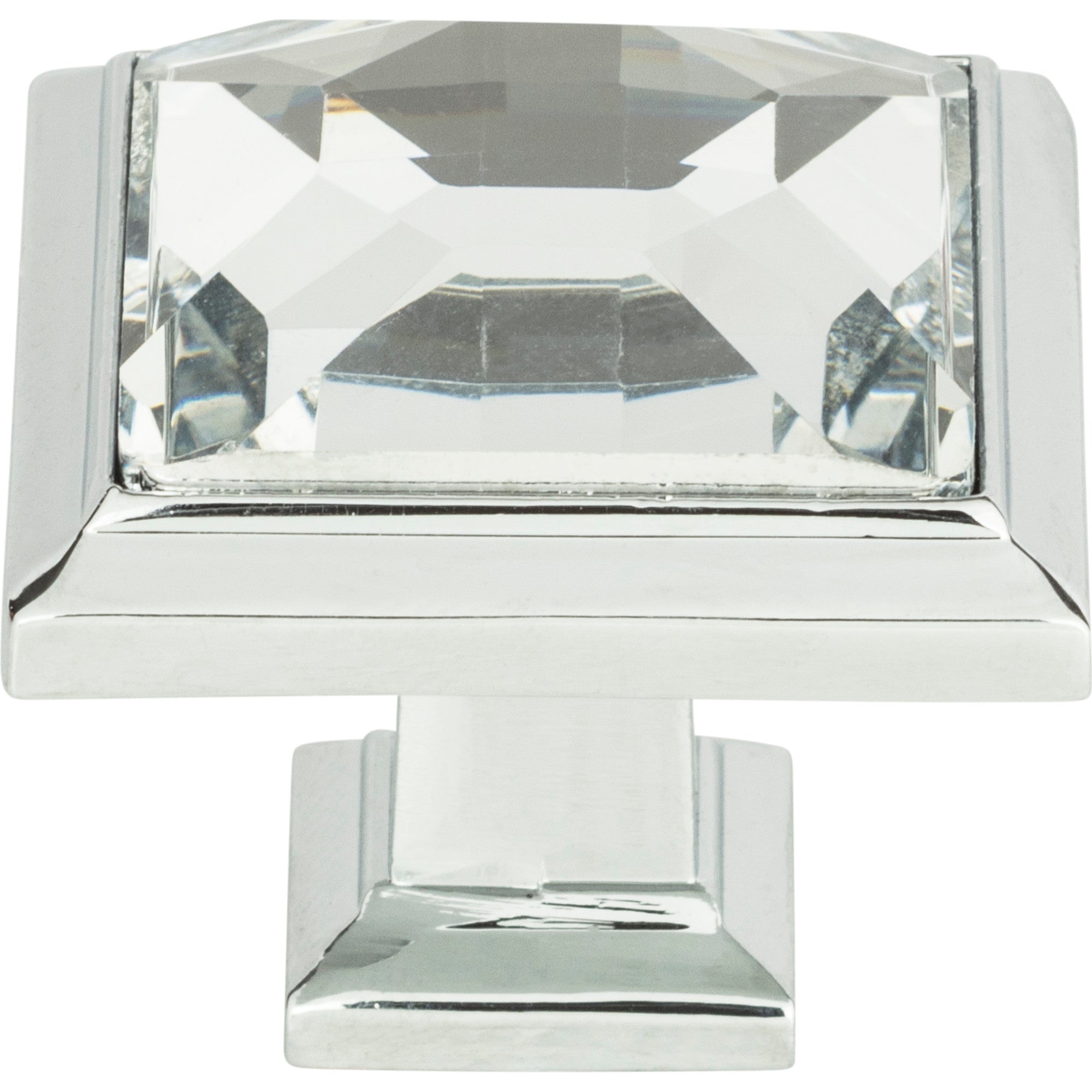 Legacy Crystal Square Knob by Atlas Polished Chrome