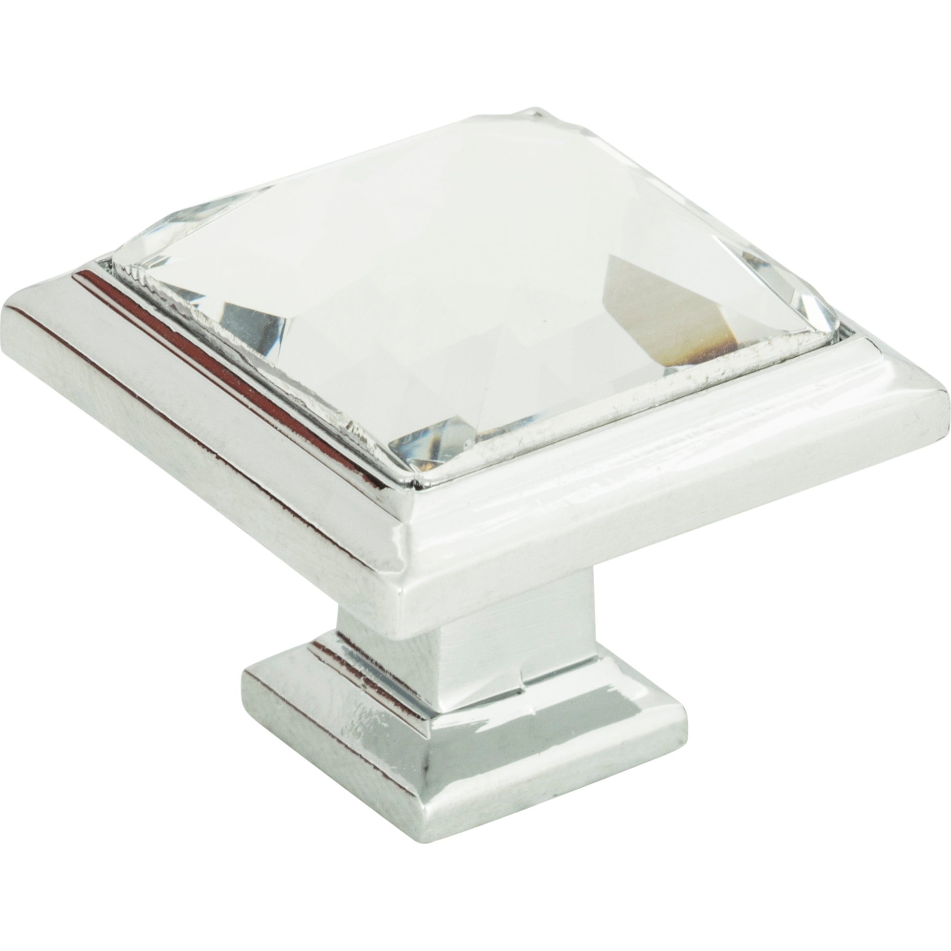 Legacy Crystal Square Knob by Atlas Polished Chrome