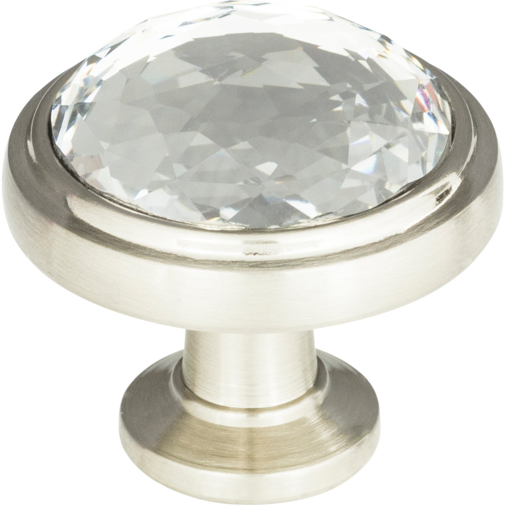 Legacy Crystal Round Knob by Atlas Brushed Nickel