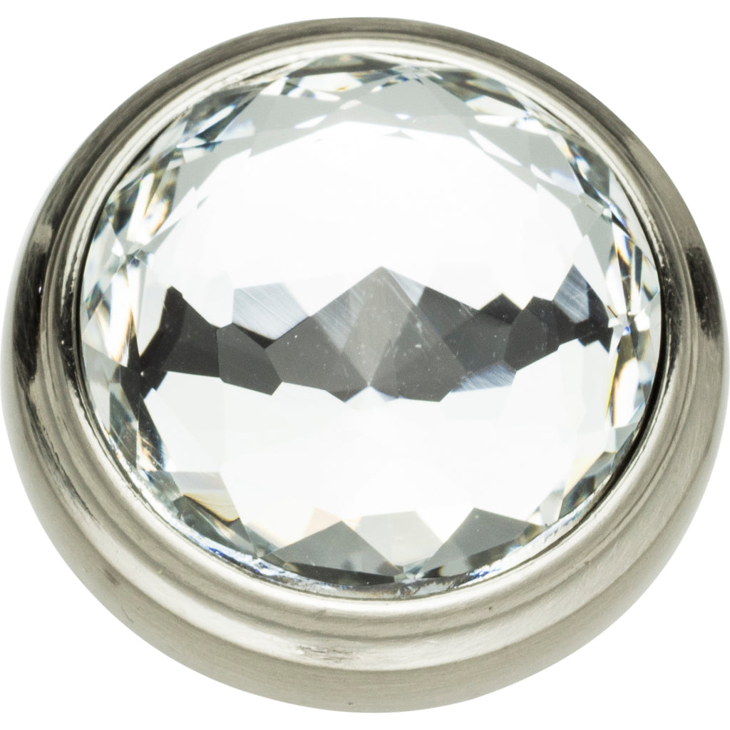 Legacy Crystal Round Knob by Atlas Brushed Nickel