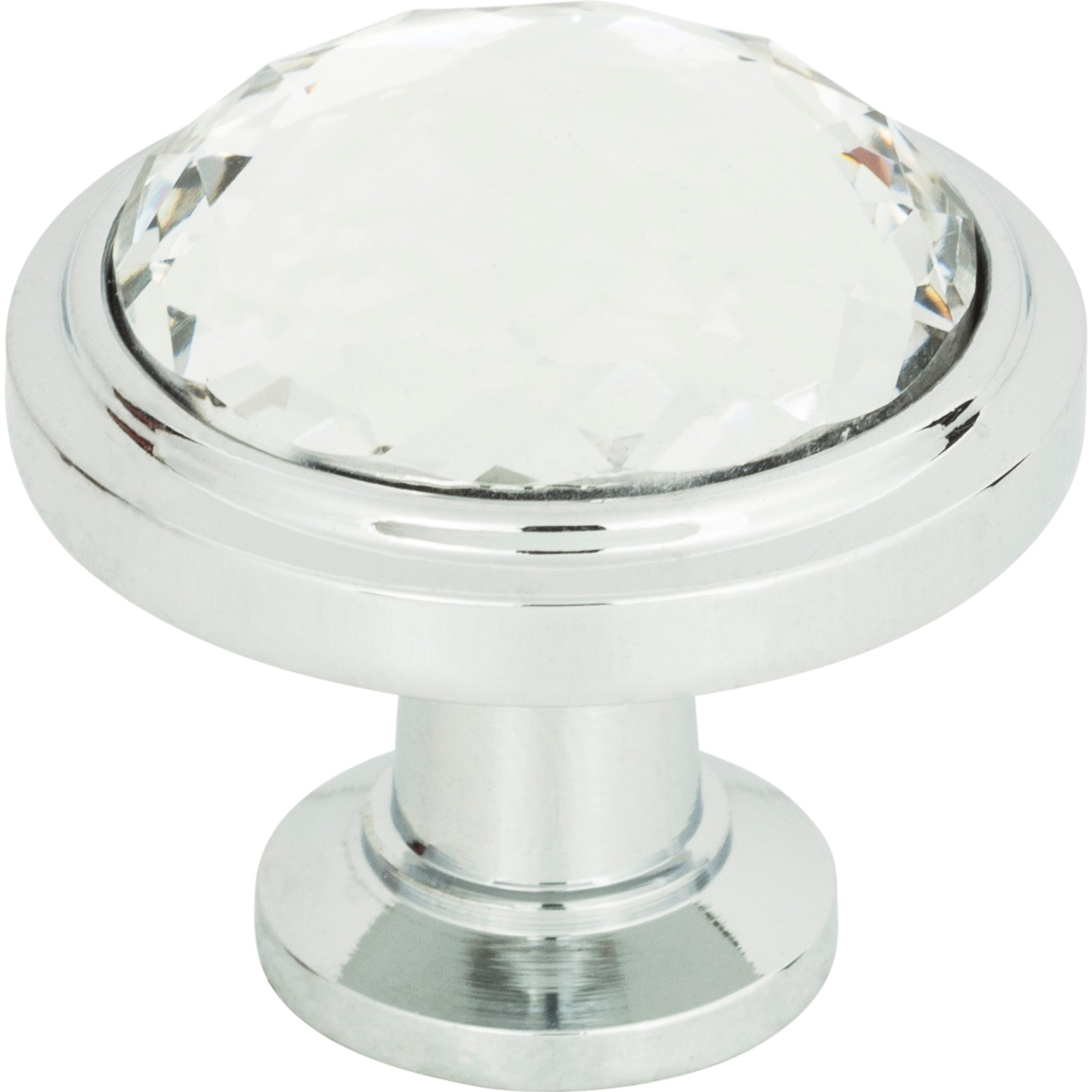 Legacy Crystal Round Knob by Atlas Polished Chrome