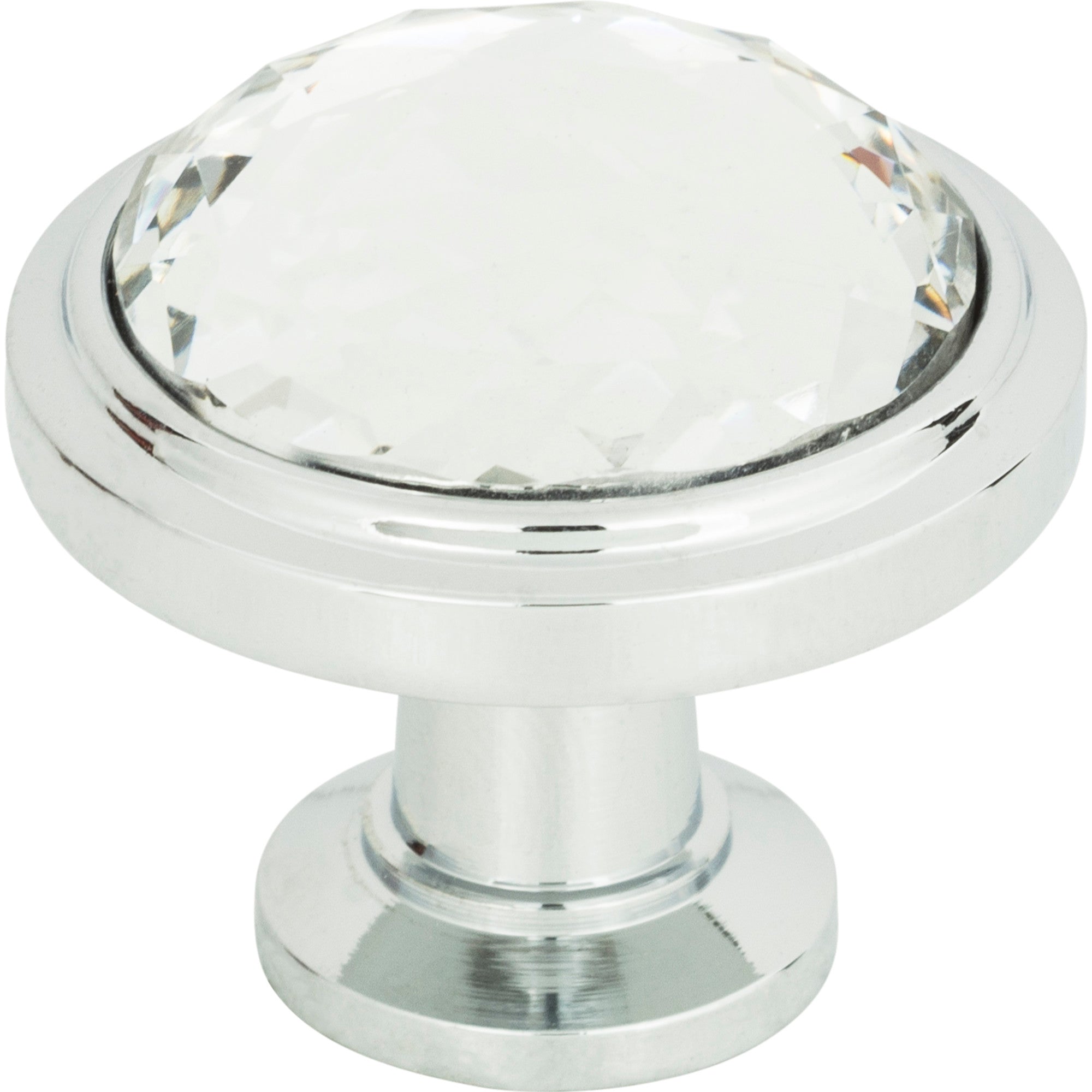 Legacy Crystal Round Knob by Atlas Polished Chrome
