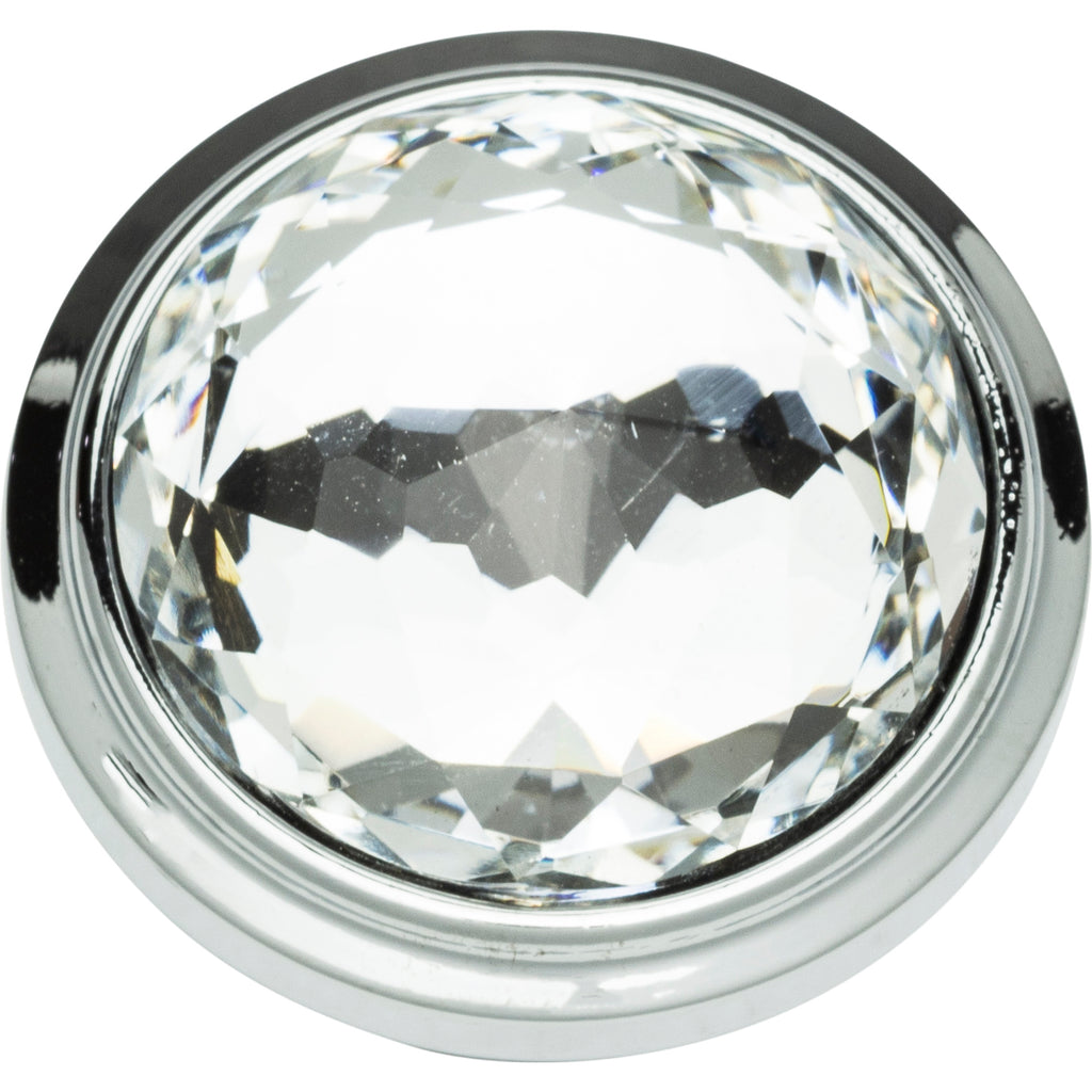 Legacy Crystal Round Knob by Atlas Polished Chrome