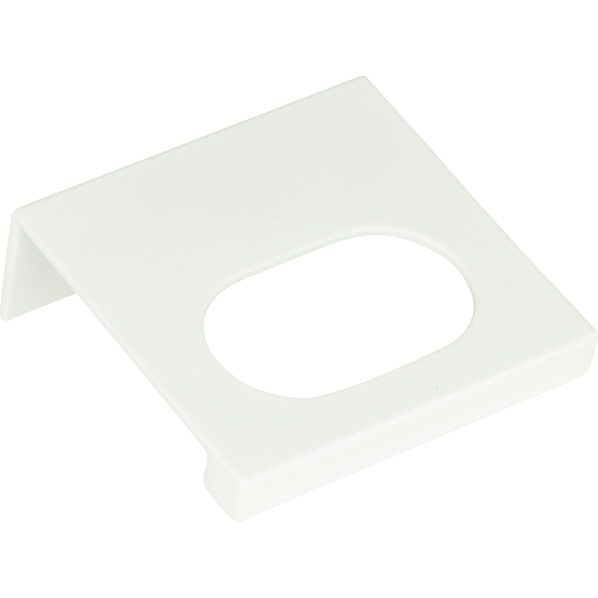 Modern Square Edge Tab Pull by Atlas 1-1/4" / HIGH WHITE GLOSS