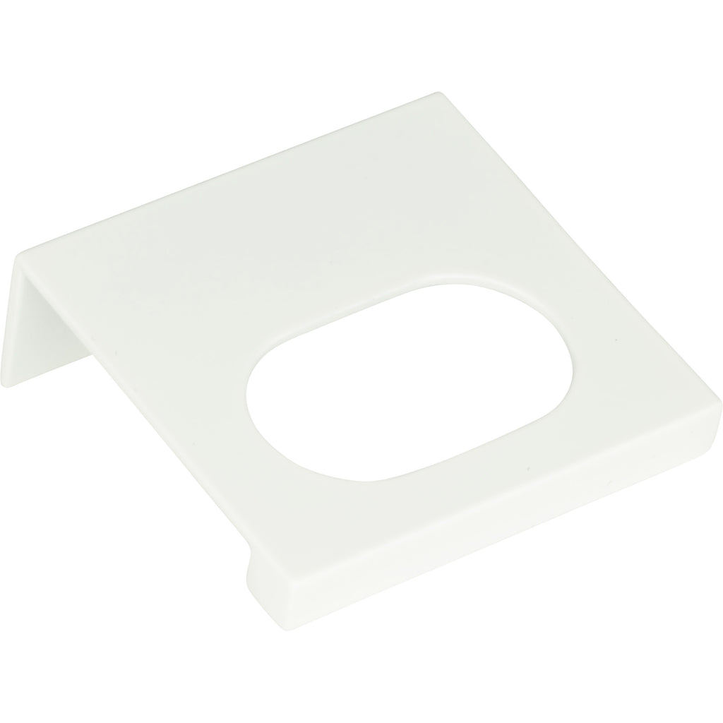 Modern Square Edge Tab Pull by Atlas 1-1/4" / HIGH WHITE GLOSS