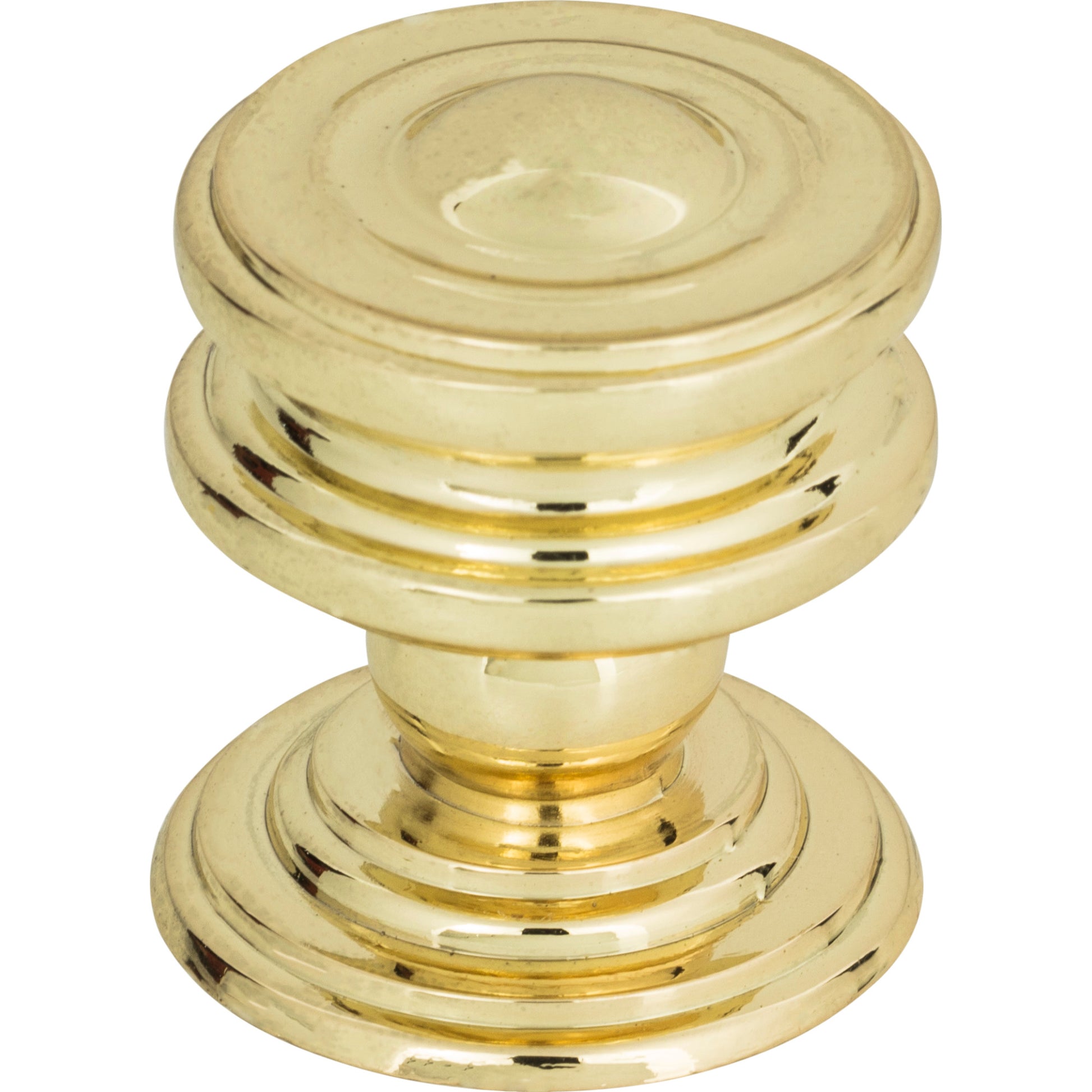 Campaign Round Knob by Atlas Polished Brass