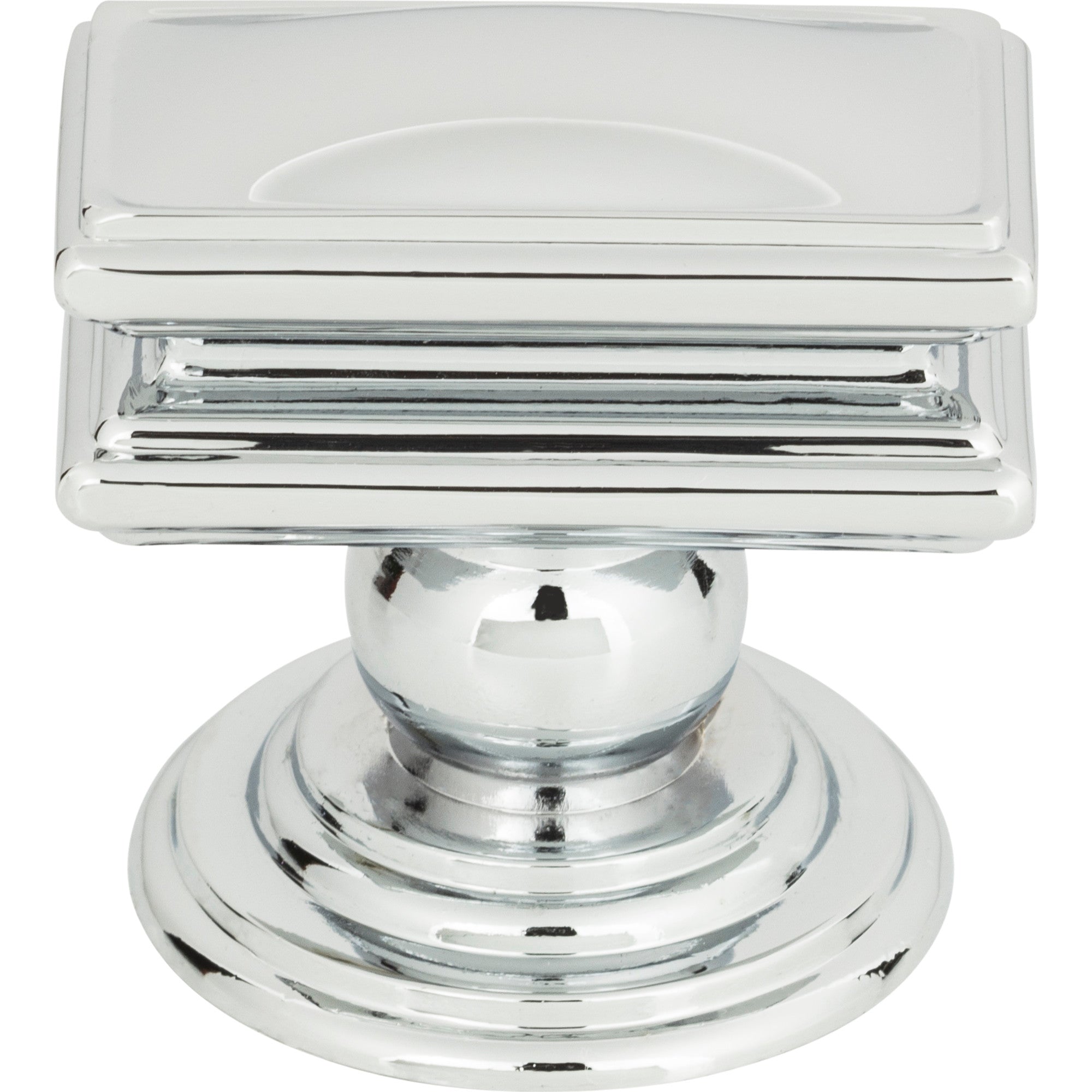 Campaign Rectangle Knob by Atlas Polished Chrome