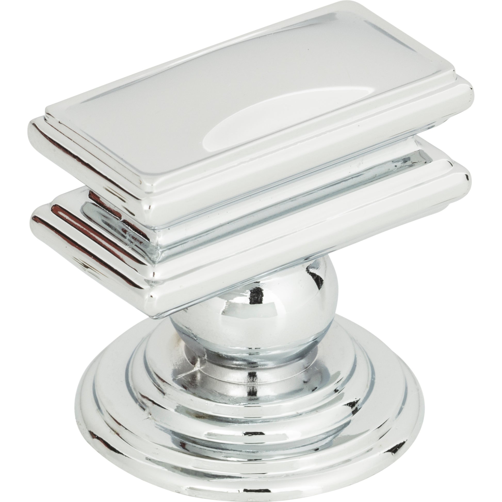 Campaign Rectangle Knob by Atlas Polished Chrome