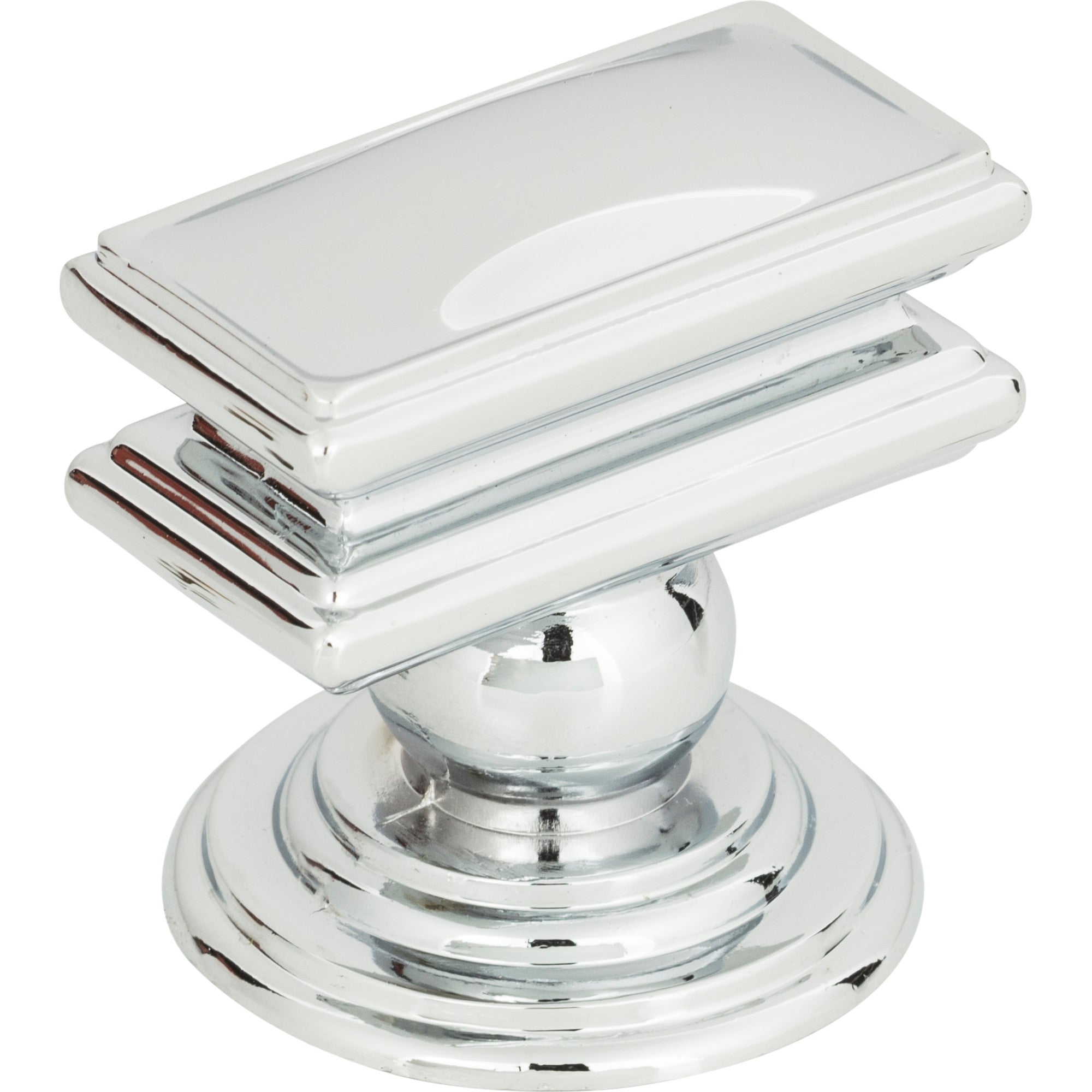 Campaign Rectangle Knob by Atlas Polished Chrome