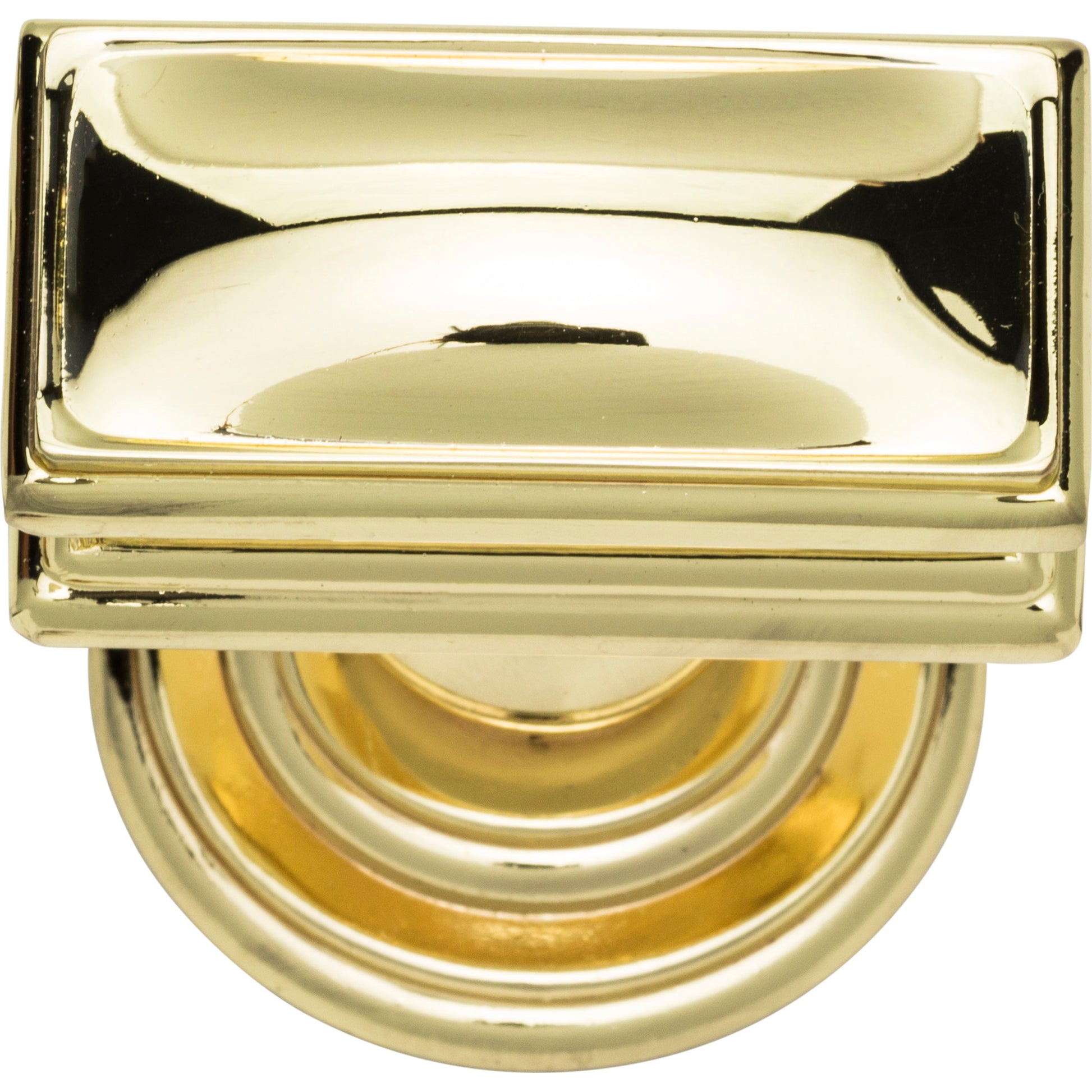 Campaign Rectangle Knob by Atlas Polished Brass