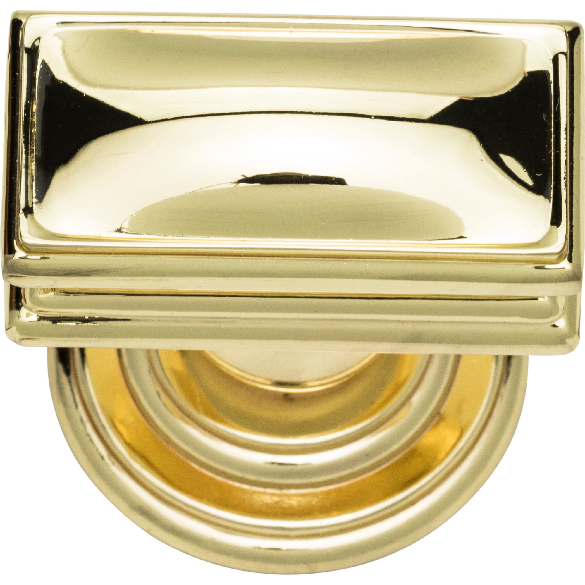 Campaign Rectangle Knob by Atlas Polished Brass