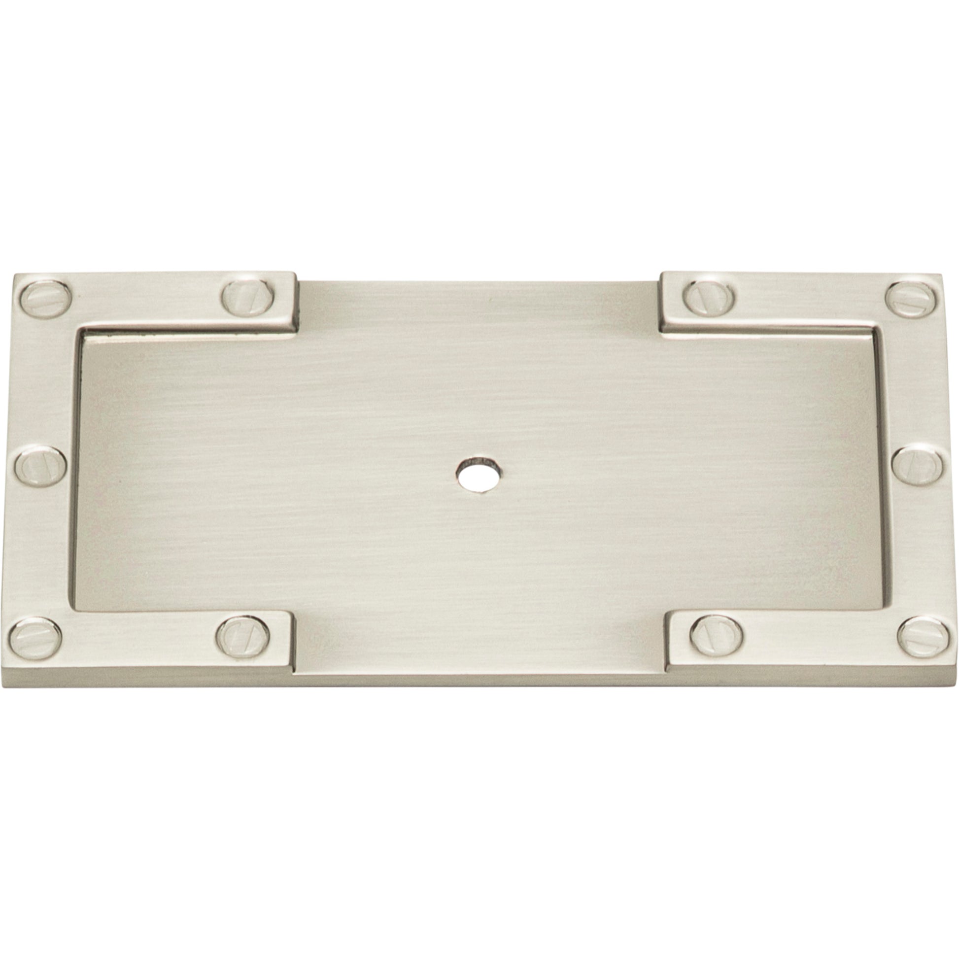 Campaign L-Bracket Knob Backplate by Atlas Brushed Nickel