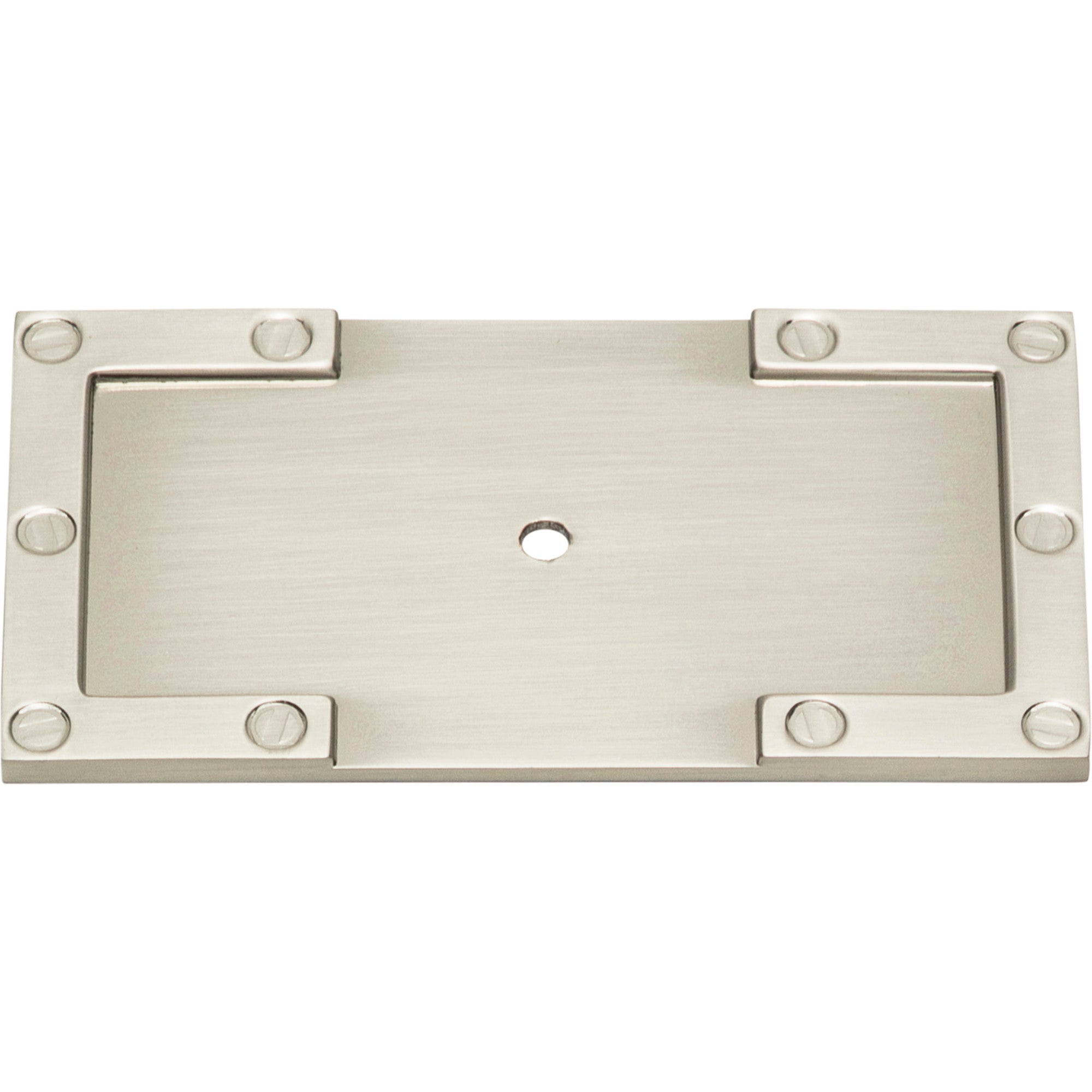 Campaign L-Bracket Knob Backplate by Atlas Brushed Nickel