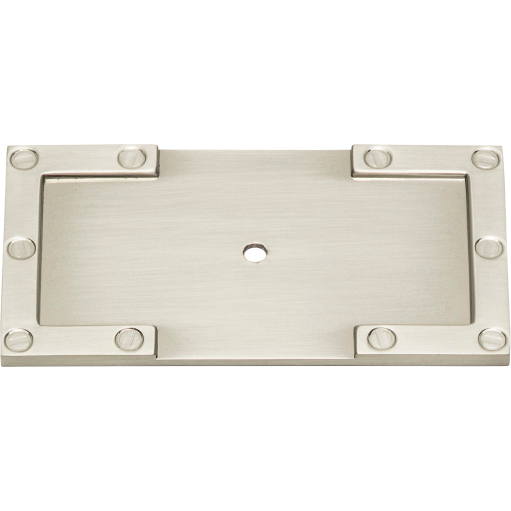 Campaign L-Bracket Knob Backplate by Atlas Brushed Nickel