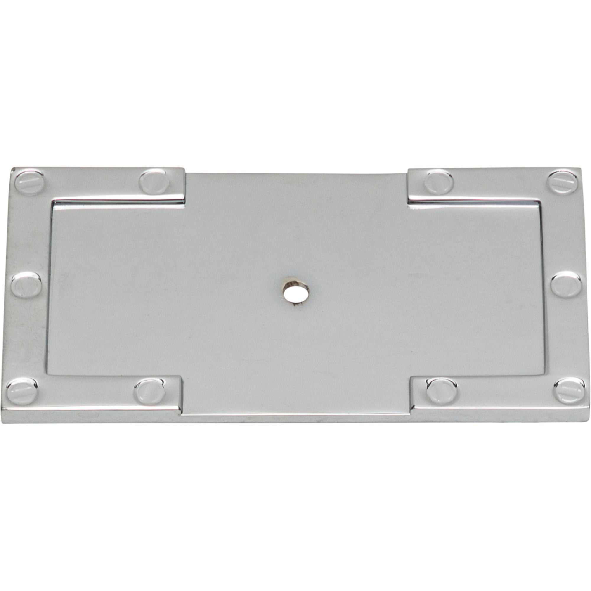 Campaign L-Bracket Knob Backplate by Atlas Polished Chrome