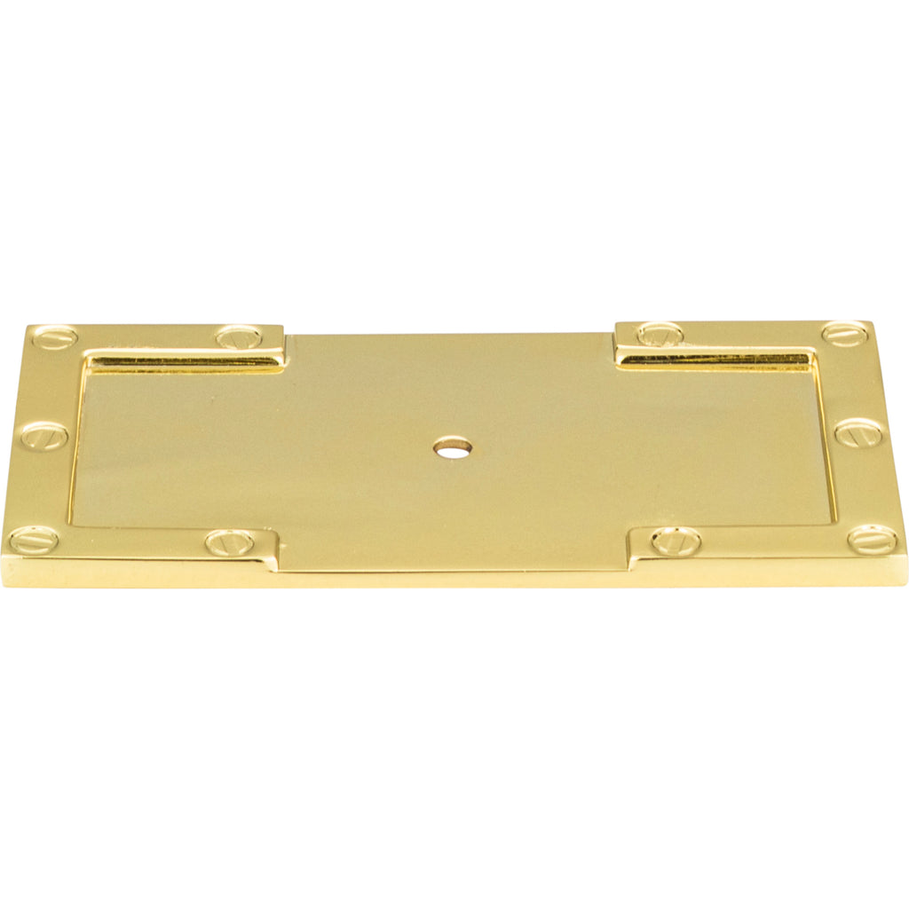 Campaign L-Bracket Knob Backplate by Atlas Polished Brass