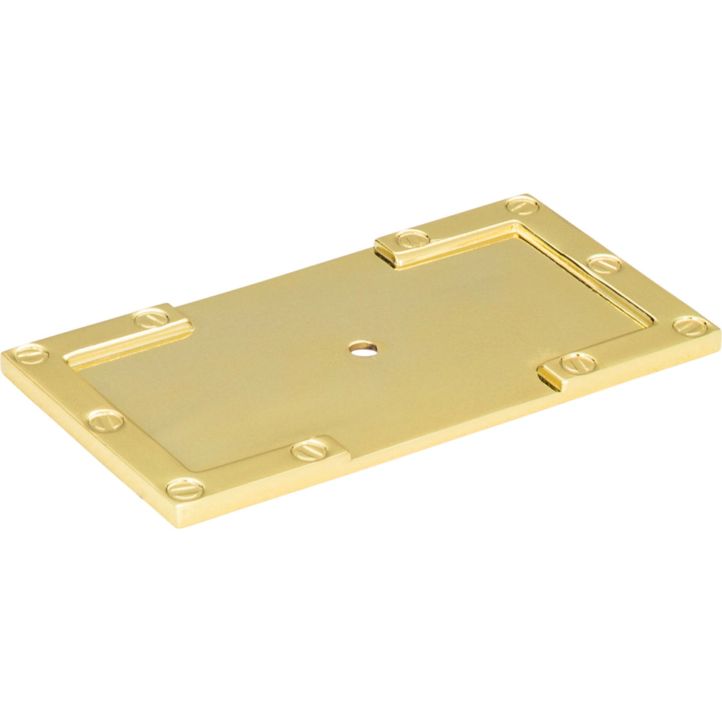 Campaign L-Bracket Knob Backplate by Atlas Polished Brass