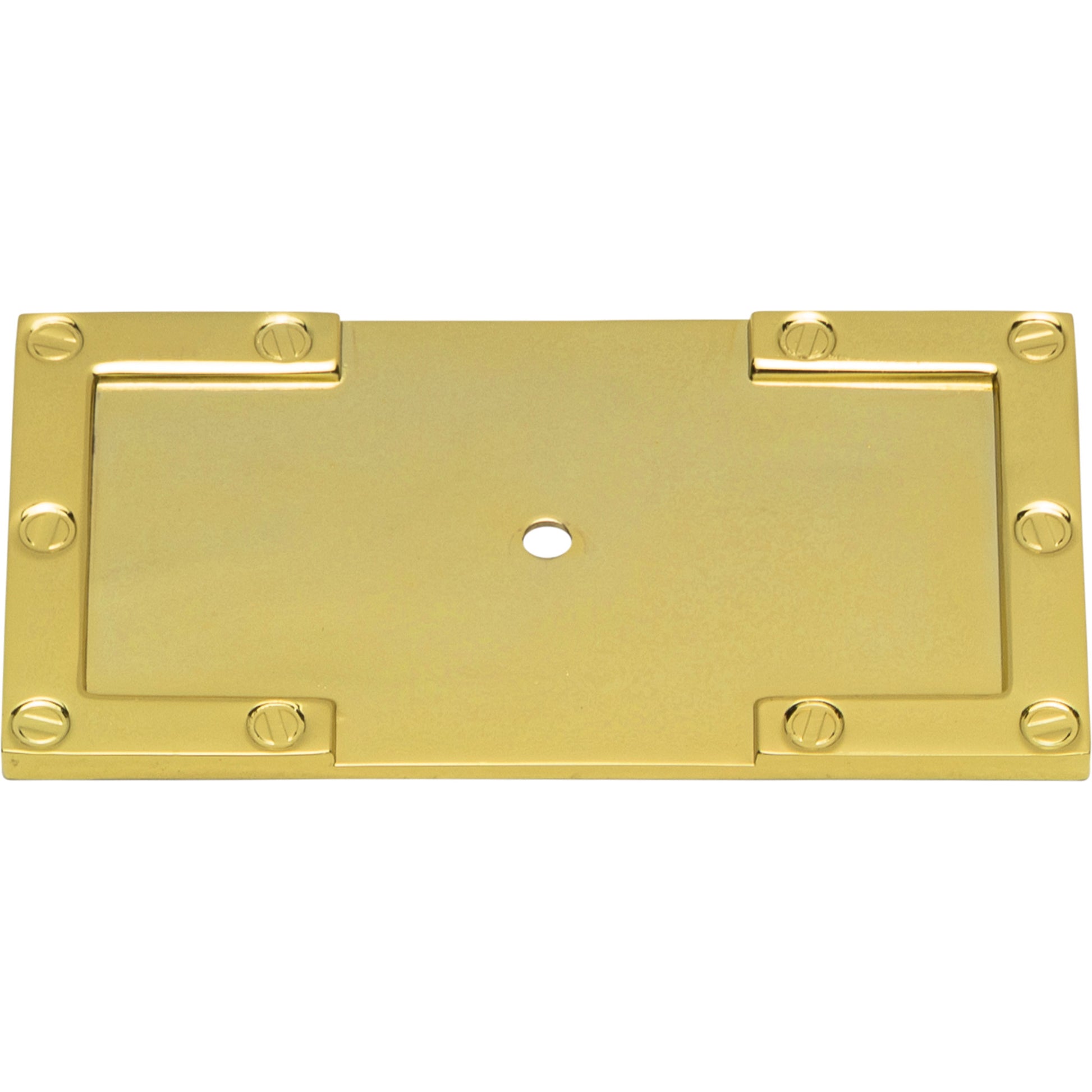 Campaign L-Bracket Knob Backplate by Atlas Polished Brass