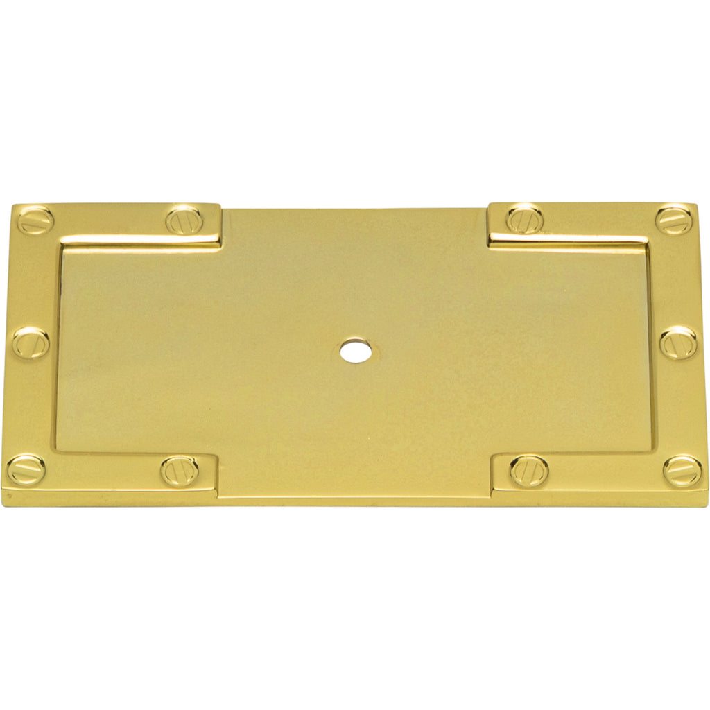 Campaign L-Bracket Knob Backplate by Atlas Polished Brass