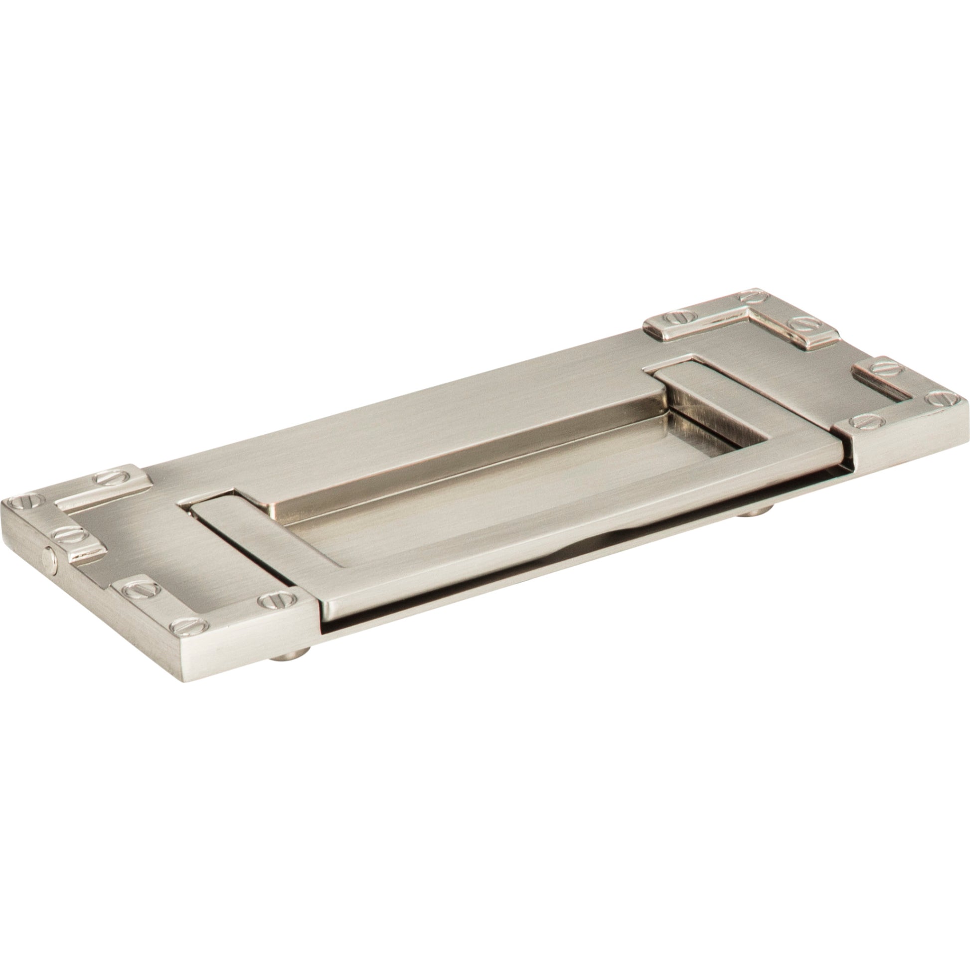 Campaign L-Bracket Drop Pull by Atlas Brushed Nickel