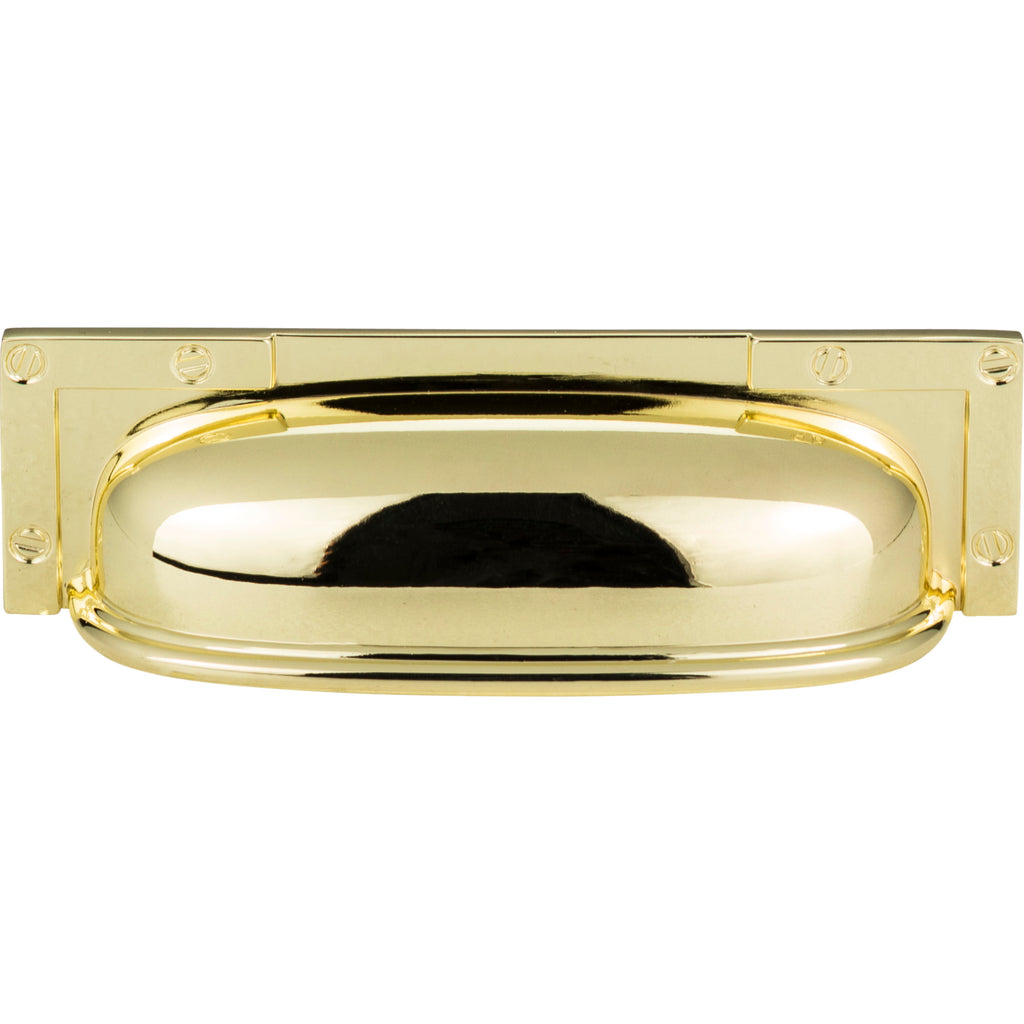 Campaign L-Bracket Cup Pull by Atlas Polished Brass