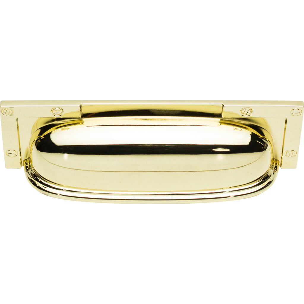 Campaign L-Bracket Cup Pull by Atlas Polished Brass