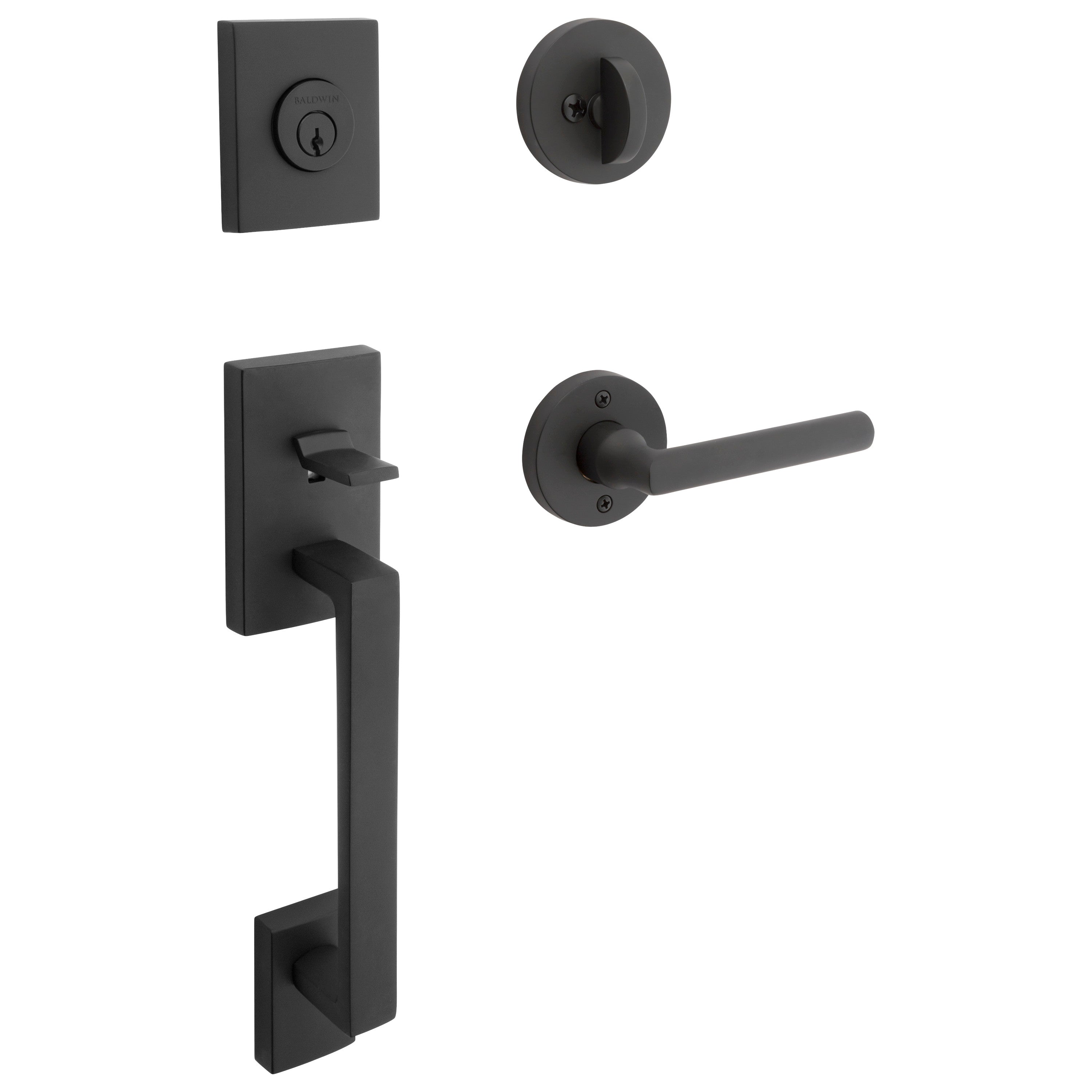 Baldwin Reserve La Jolla Single Cylinder Handleset With Tube Lever