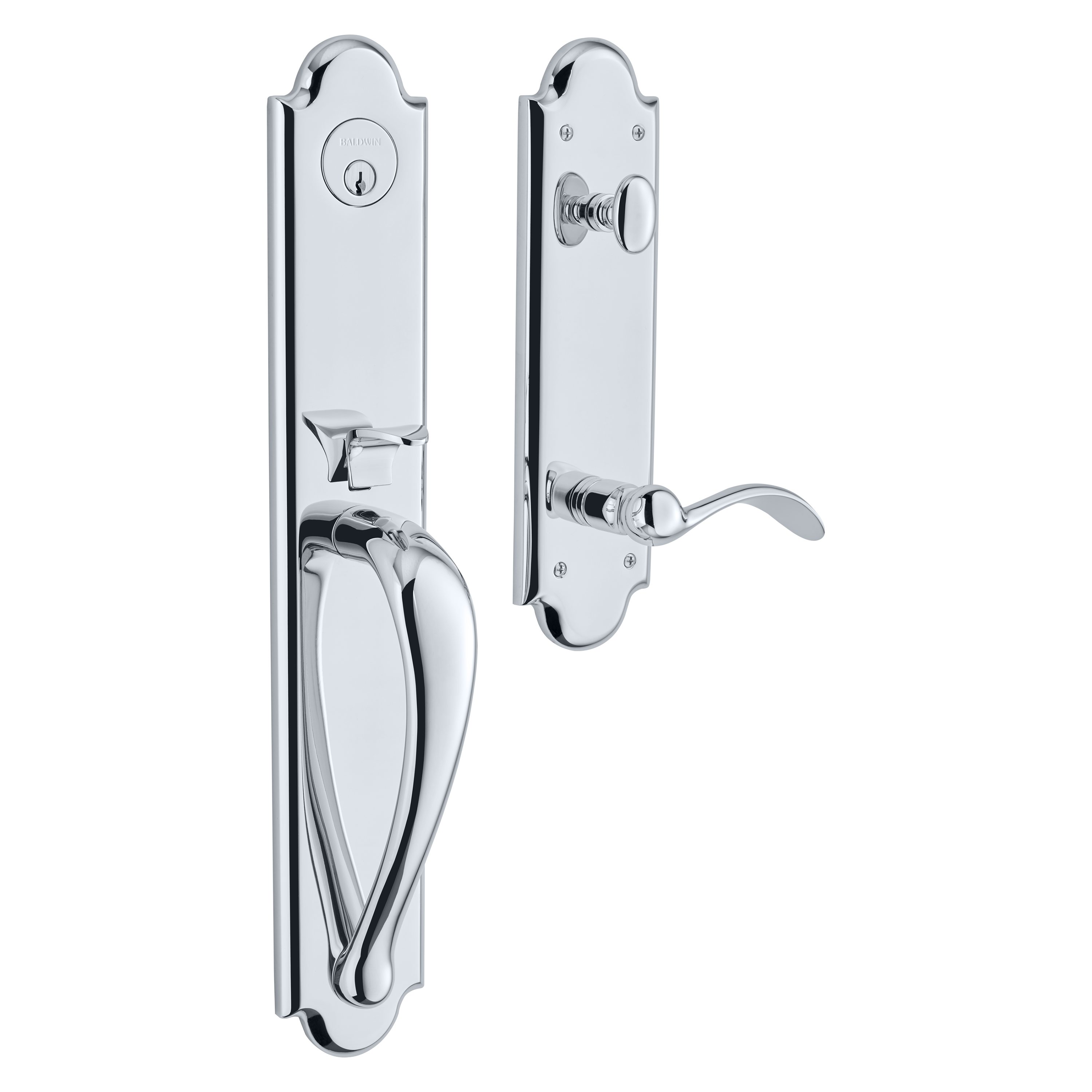 Baldwin Boulder Full Single Cylinder Handleset with 5452V Beavertail Lever