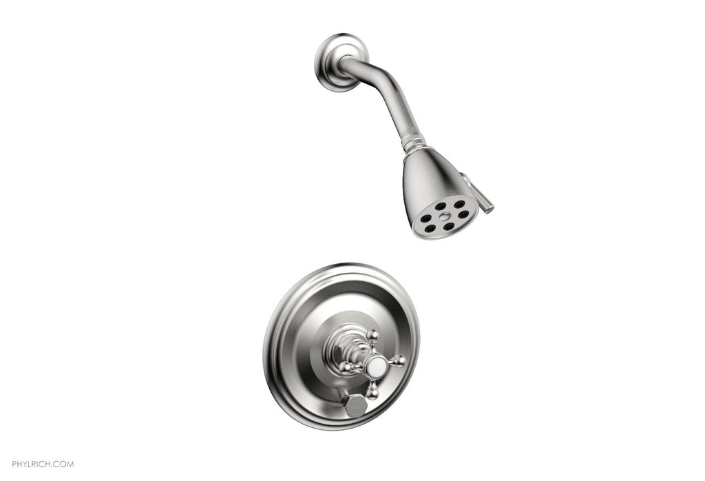 5" - Satin Chrome - HEX TRADITIONAL Pressure Balance Shower and Diverter Set (Less Spout) 4-151 by Phylrich - New York Hardware