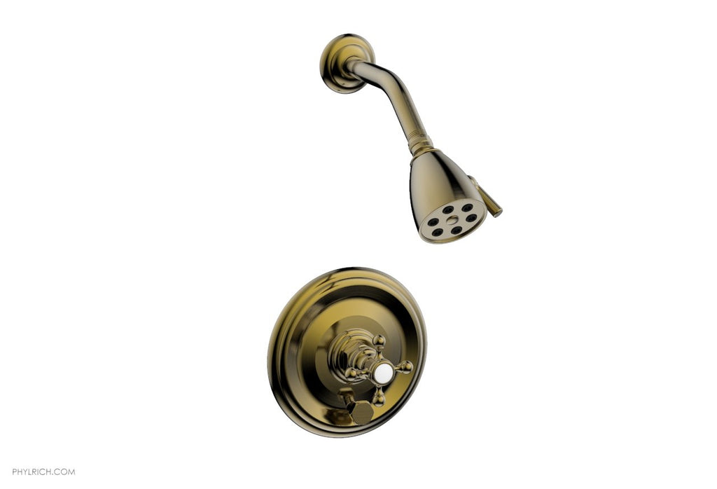 5" - Antique Brass - HEX TRADITIONAL Pressure Balance Shower and Diverter Set (Less Spout) 4-151 by Phylrich - New York Hardware
