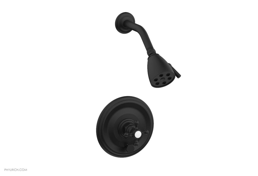 5" - Matte Black - HEX TRADITIONAL Pressure Balance Shower and Diverter Set (Less Spout) 4-151 by Phylrich - New York Hardware