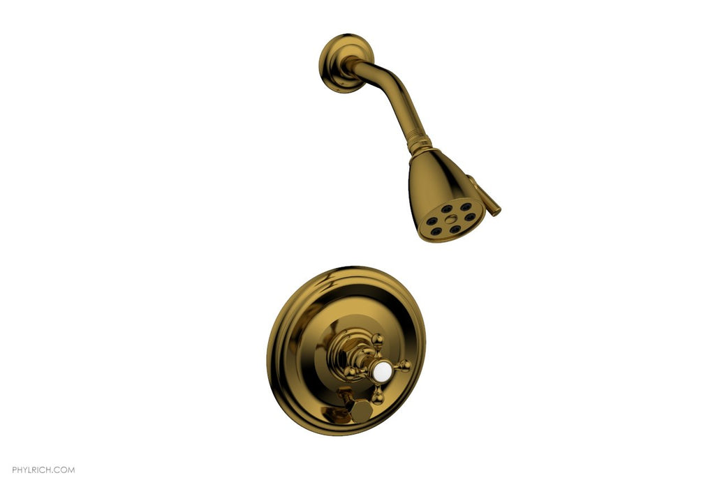 5" - French Brass - HEX TRADITIONAL Pressure Balance Shower and Diverter Set (Less Spout) 4-151 by Phylrich - New York Hardware