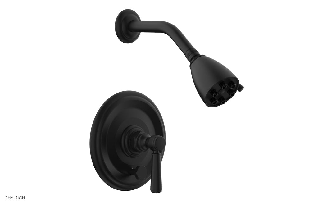 5" - Matte Black - HEX TRADITIONAL Pressure Balance Shower and Diverter Set (Less Spout) 4-152 by Phylrich - New York Hardware