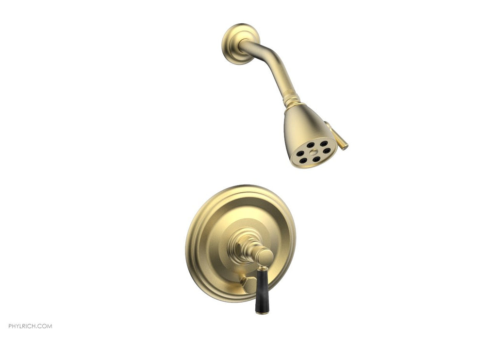5" - Burnished Gold - HEX TRADITIONAL Pressure Balance Shower and Diverter Set (Less Spout) 4-160 by Phylrich - New York Hardware