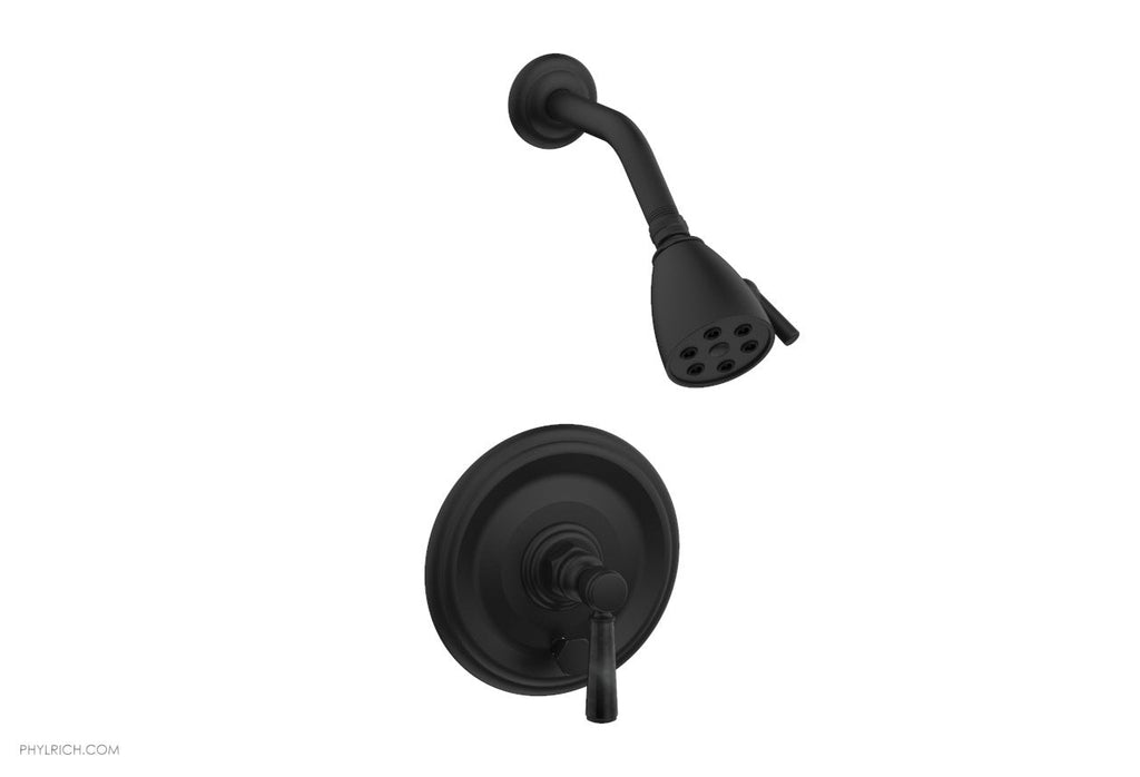 5" - Matte Black - HEX TRADITIONAL Pressure Balance Shower and Diverter Set (Less Spout) 4-160 by Phylrich - New York Hardware