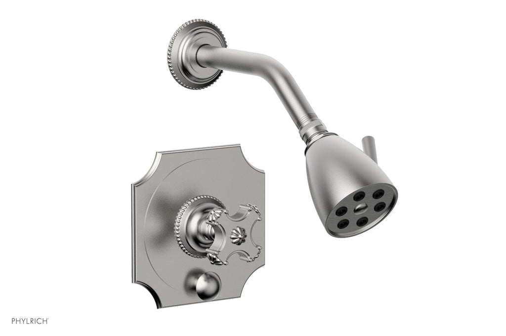 5" - Satin Chrome - MARVELLE Pressure Balance Shower and Diverter Set (Less Spout), Cross Handle 4-477 by Phylrich - New York Hardware