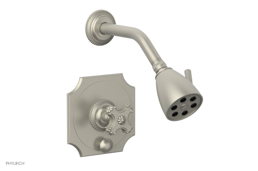 5" - Burnished Nickel - MARVELLE Pressure Balance Shower and Diverter Set (Less Spout), Cross Handle 4-477 by Phylrich - New York Hardware