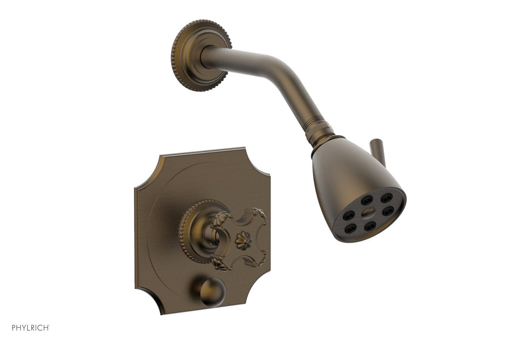 5" - Old English Brass - MARVELLE Pressure Balance Shower and Diverter Set (Less Spout), Cross Handle 4-477 by Phylrich - New York Hardware