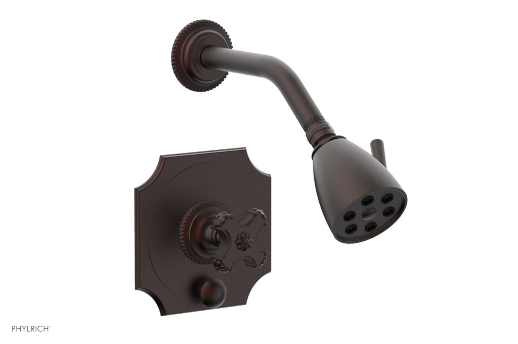 5" - Weathered Copper - MARVELLE Pressure Balance Shower and Diverter Set (Less Spout), Cross Handle 4-477 by Phylrich - New York Hardware