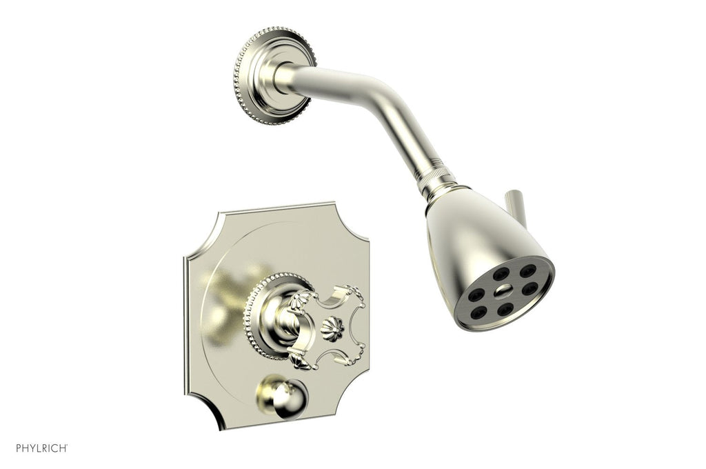 5" - Satin Nickel - MARVELLE Pressure Balance Shower and Diverter Set (Less Spout), Cross Handle 4-477 by Phylrich - New York Hardware