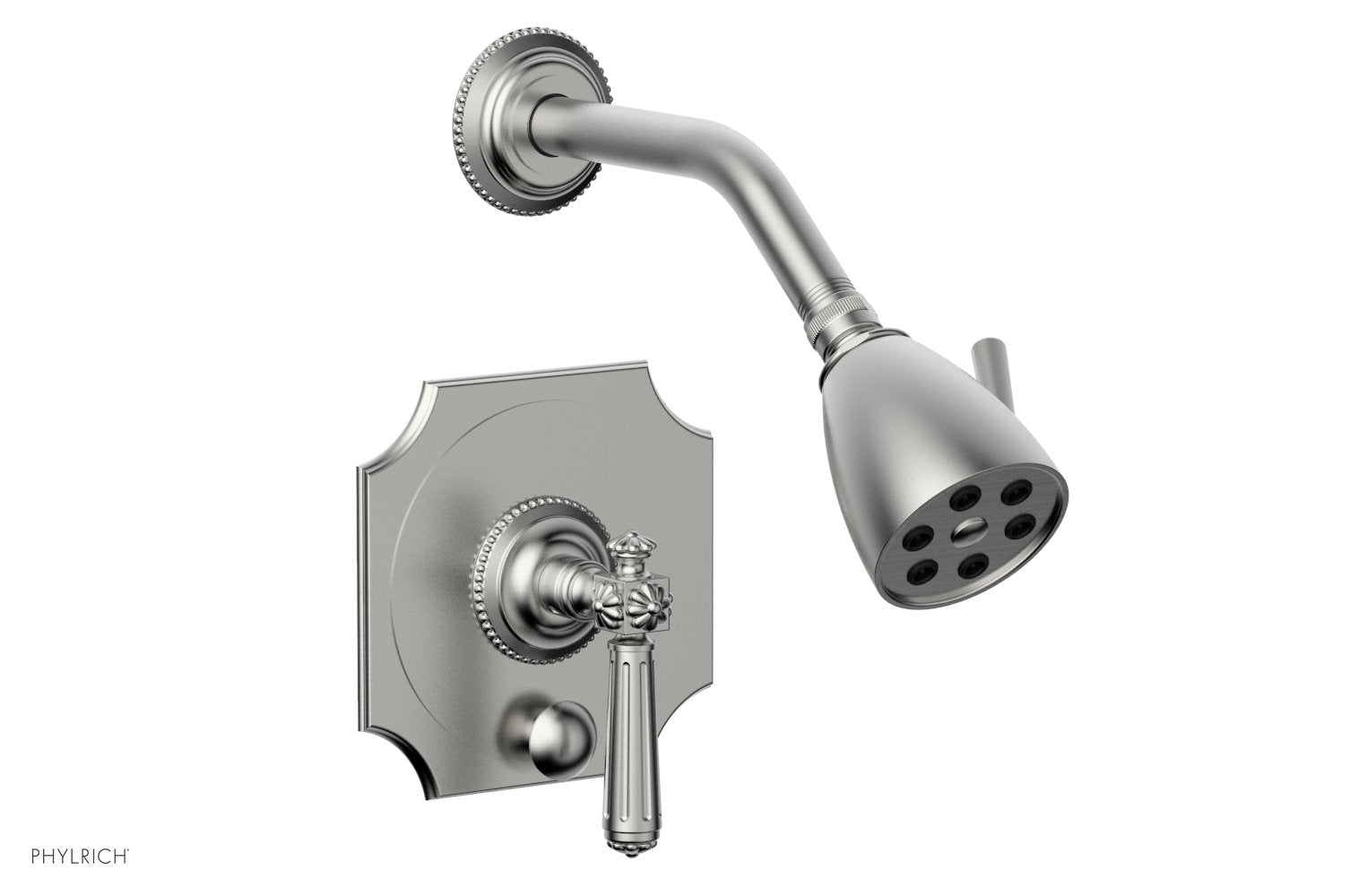 5" - Pewter - MARVELLE Pressure Balance Shower and Diverter Set (Less Spout), Lever Handle 4-478 by Phylrich - New York Hardware