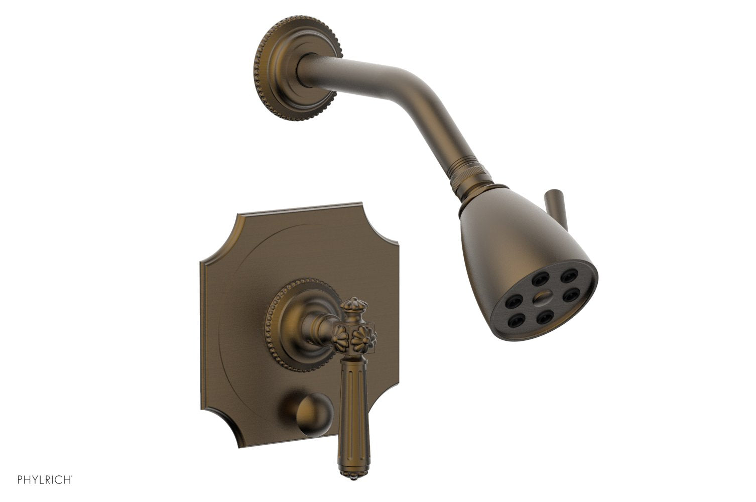 5" - Antique Brass - MARVELLE Pressure Balance Shower and Diverter Set (Less Spout), Lever Handle 4-478 by Phylrich - New York Hardware