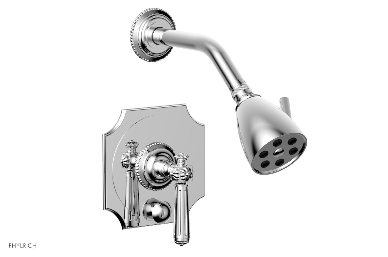 5" - Satin Brass - MARVELLE Pressure Balance Shower and Diverter Set (Less Spout), Lever Handle 4-478 by Phylrich - New York Hardware