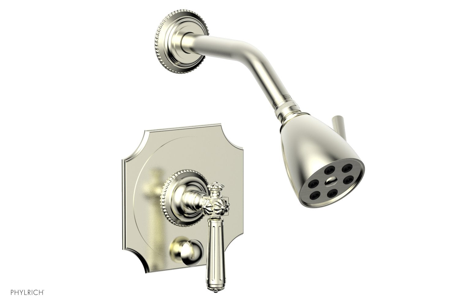 5" - Polished Brass - MARVELLE Pressure Balance Shower and Diverter Set (Less Spout), Lever Handle 4-478 by Phylrich - New York Hardware